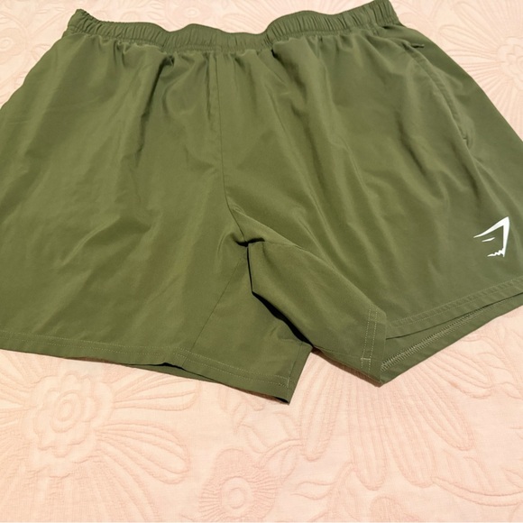 Gymshark Olive Workout Shorts - Picture 1 of 3